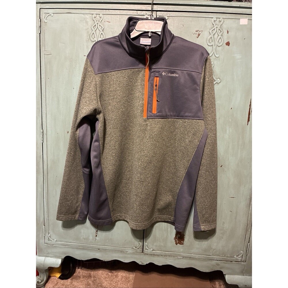 Columbia Men's Green/Grey Pullover Size Medium